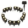 Solar Flower Warm White LED Pot Lights. 9x2x4.5cm 8 Functions