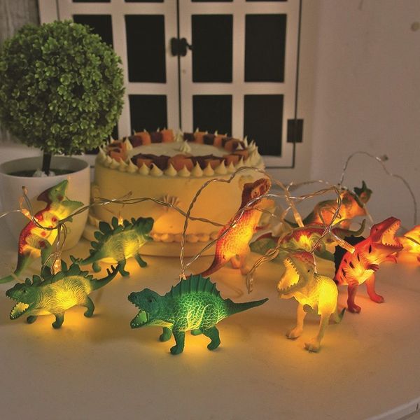 Set of 10 Warm White Dino LED Battery Operated