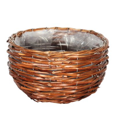 INT X23 Wicker Basket Round Brown