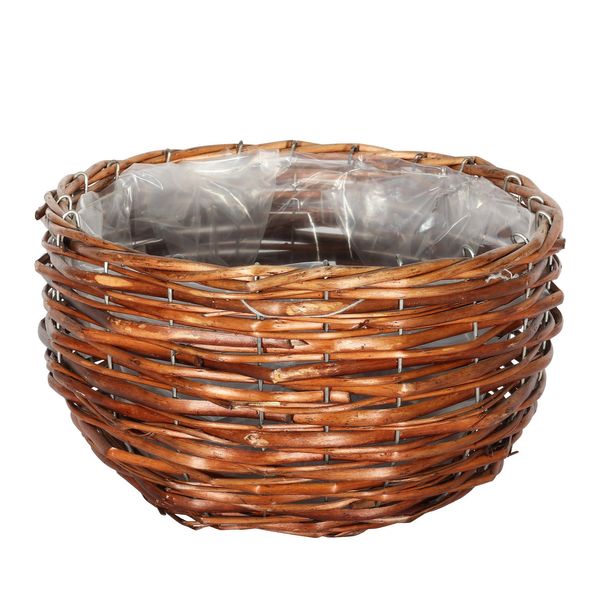 INT X23 Wicker Basket Round Brown