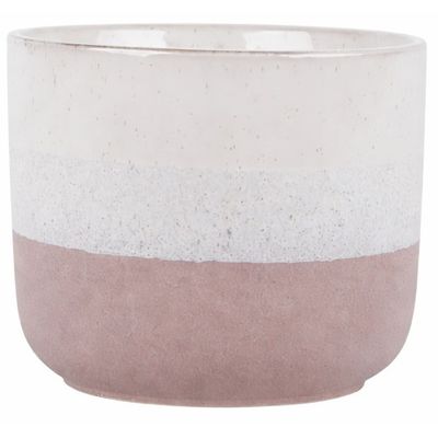 Hortus Pink & White Bordeaux Stoneware Pot (10cm H x 10cm Dia)