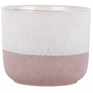 Hortus Pink & White Bordeaux Stoneware Pot (10cm H x 10cm Dia)