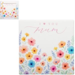 I Love You Mum Flower Coaster