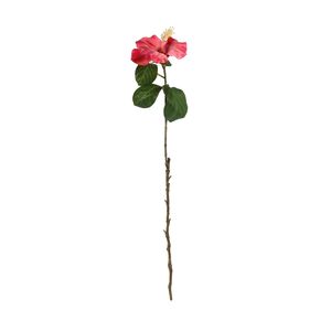 Hibiscus Spray - Dark Pink - 69cm