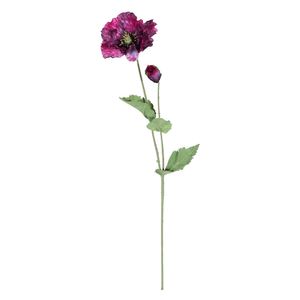 Poppy Spray - Purple - 73cm