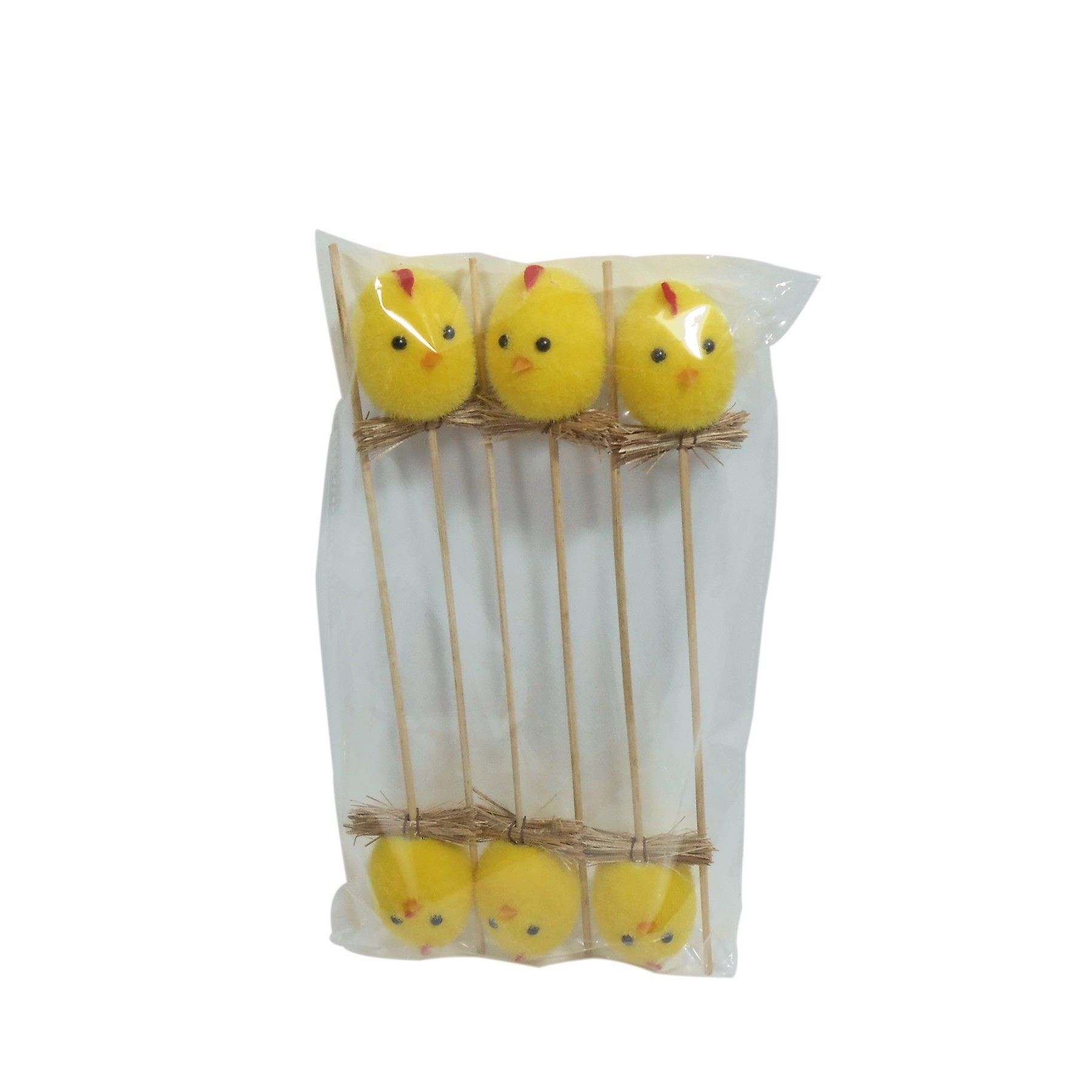 Pack of 6 chicks on a stick