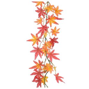 180cm Maple Garland Orange/Red