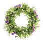 30cm Pansy/Daisy Wreath Purple