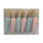 Box of 6 carrots Blue and Pink 24x18x4cm