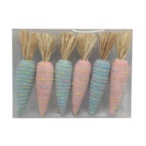 Box of 6 carrots Blue and Pink 24x18x4cm