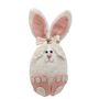 Pink and White Bunny with bow 13x11x23cm