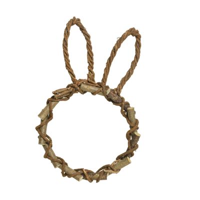 Woven Twig Rabbit Silhouette 24x4x37cm