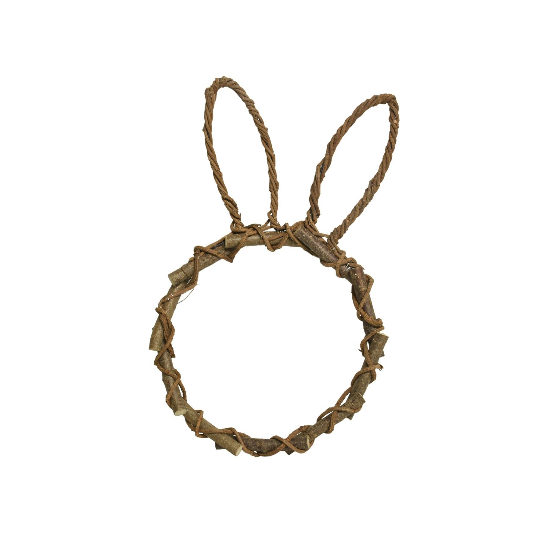 Woven Twig Rabbit Silhouette 30x4x50cm