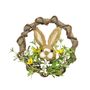 Rabbit with Flowers Yellow in woven Frame 23x9x23cm