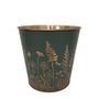 Dark Green Wild Flowers Zinc Pot