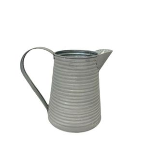 Grey Antique Ribbed Zinc Jug