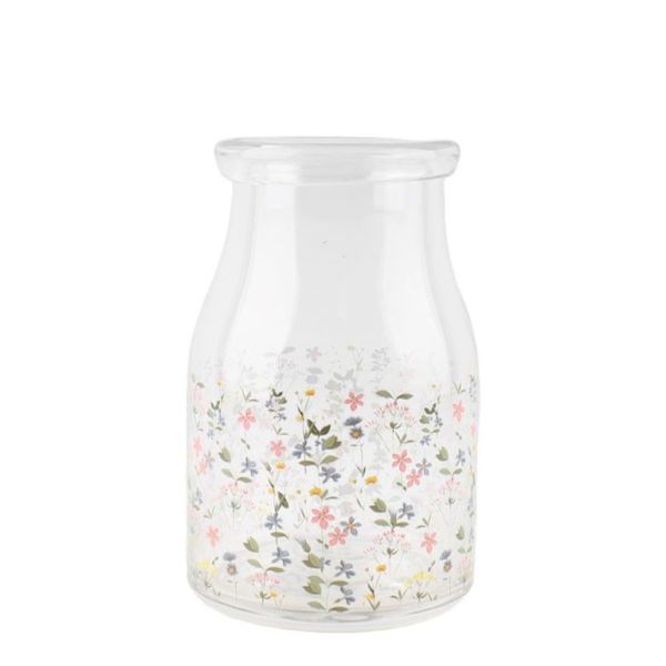 Whispering Petals Patterned Glass Vase