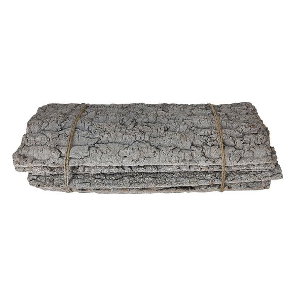 Bundle of 4 Bark Slices Grey wash 50x20cm