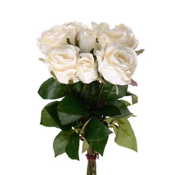 Rose Bunch Cream X9 42Cm