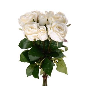 Rose Bunch Cream X9 42Cm