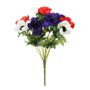 Anemone Bush X9 Purple/Wht/Red