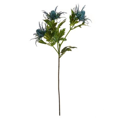 Artificial Sea Holly Spray Aqua 67 cm