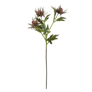 Artificial Sea Holly Spray Dark Pink 67 cm