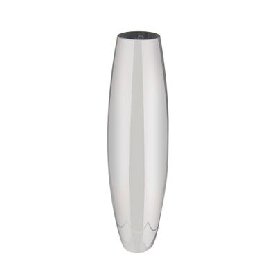Glass Ana Cigar Vase Silv 60Cm
