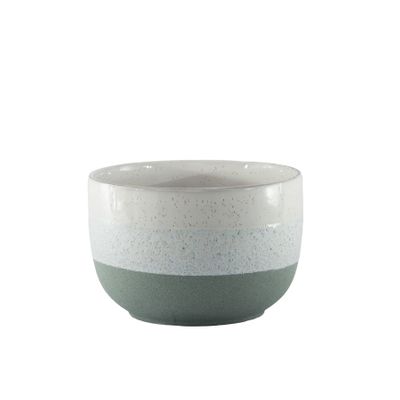 Hortus Bordeaux Stoneware Pot  - Green - Dia 21 x H14cm