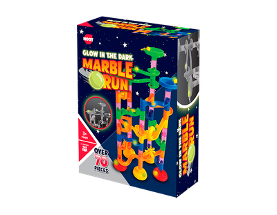 Glow in the dark marble run
