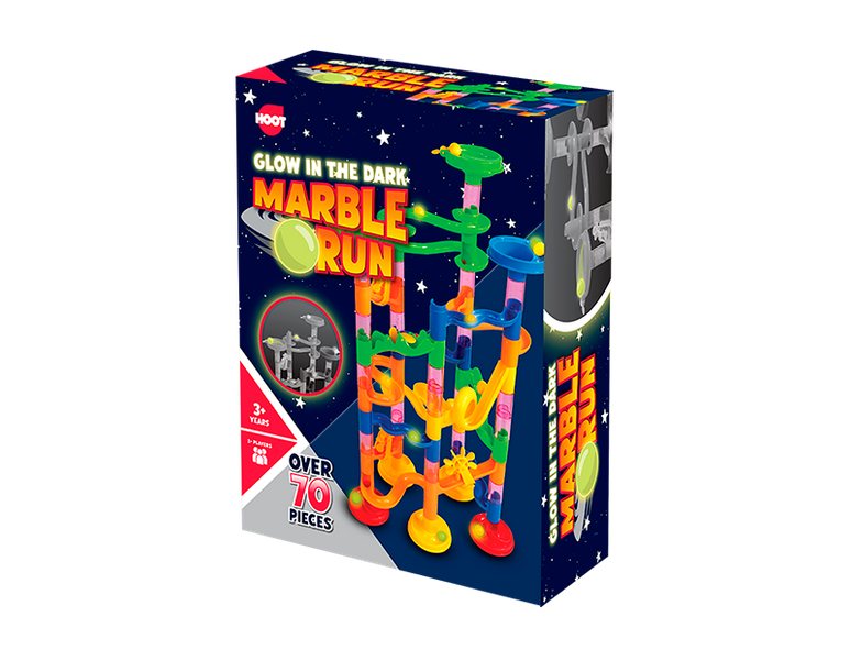 Glow in the dark marble run