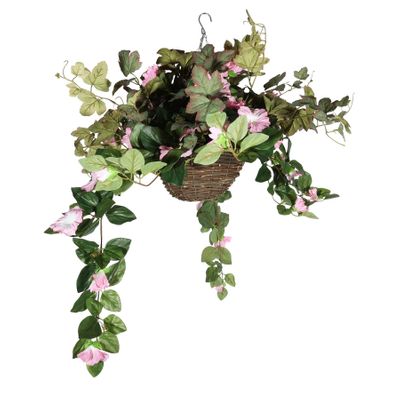 Petunia Hollyhock  Hanging Basket