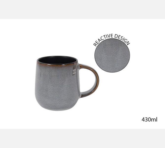 Grey Reactive Mug 430Ml