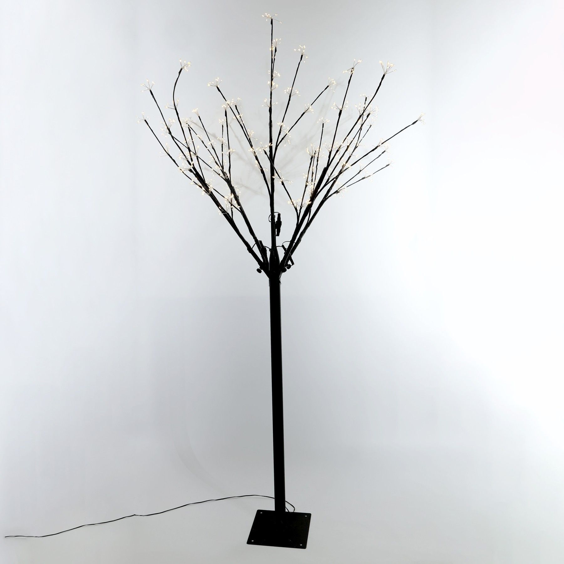 175cm 900 Warm white LED firework Tree Black mains powered