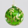 8cm Glass Leaf Pattern Ball 
