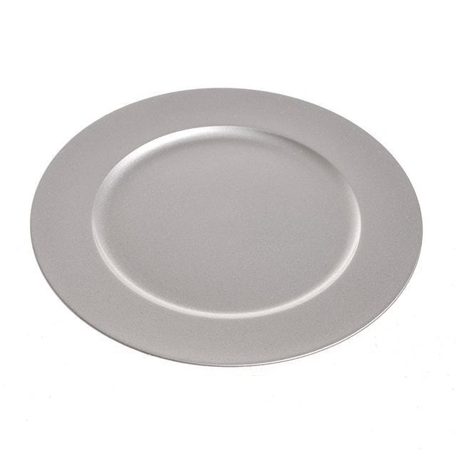 Charger Plate Silver Metallic 33Cm