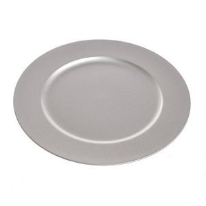 Charger Plate Silver Metallic 33Cm