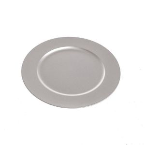 Charger Plate Metallic Silver 20Cm