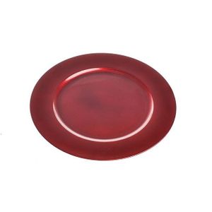 Charger Plate Metallic Red 20Cm