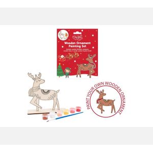  Wooden Ornament Painting Set - Reindeer