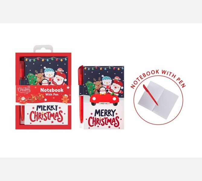  Christmas Notebook And Pen Set