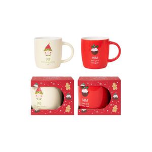 Christmas Elf & Pud Mugs (Assorted Designs)