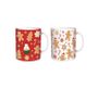 Red & White Christmas Gingerbread Mugs (Assorted Designs)