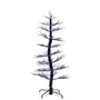 Dancing Black LED Light Up Tree with Ghost Sound- Purple & Orange Lights - 6ft 
