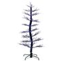 Dancing Black LED Light Up Tree with Ghost Sound- Purple & Orange Lights - 7ft 