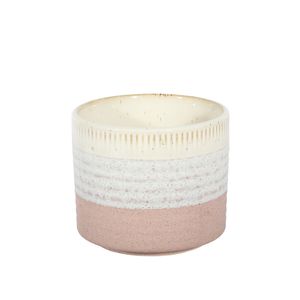 Hortus Bordeaux Stoneware Pot  - Pink - Dia 10 x H10cm