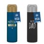 Fathers Day Foil Metal Flask 500ml (Assorted)