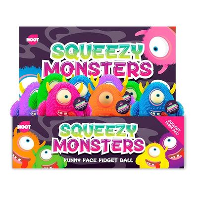 Squeezy Monster Funny Face Fidget Ball (Assorted)_1