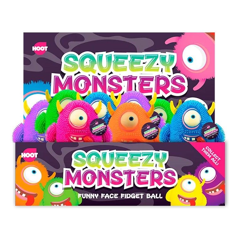 Squeezy Monster Funny Face Fidget Ball (Assorted)_1