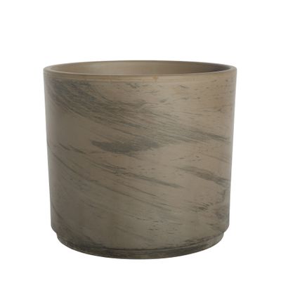 Basalt Terracotta Pillar Pot - D26 x H23cm